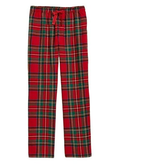 Old Navy Flannel Pants Sleep Lounge Red Green Plaid Woman's Size XL JJ3428 - Picture 1 of 3